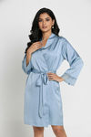 Zivame Luxe Satin 5 Pc Sleep Set - Windward Blue — thumbnail 3
